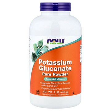 NOW Foods, 葡糖酸鉀純淨營養粉，1 磅（454 克）
