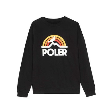 STAPLE X POLER PIGEON RAINBOW CREW 長袖上衣 聯名款 黑色