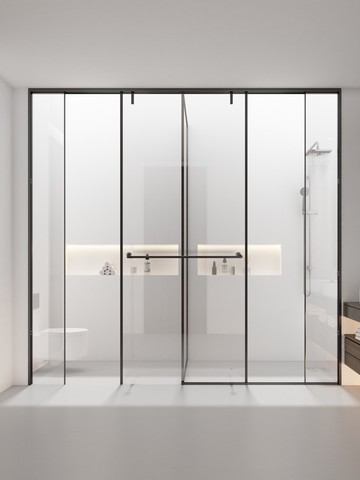 {可打統編 超低價}極窄一門兩用淋浴房家用大戶型干濕分離隔斷衛生間t字型移門定制