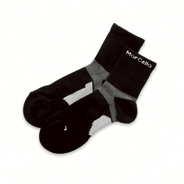 FootSpa足弓加強萊卡氣墊短襪 - L黑灰