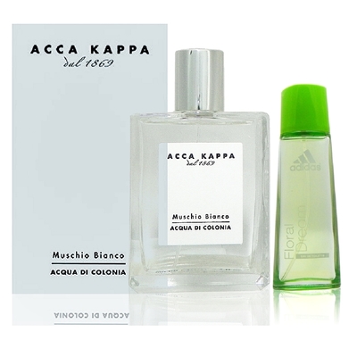 Acca Kappa Muschio Bianco 經典白麝香古龍中性香水100ml 搭贈 Adidas 淡香水 50ml