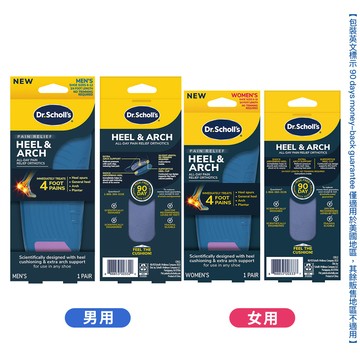 DR.SCHOLL'S 舒緩鞋墊-足跟足弓防護用 (男/女用 任選)