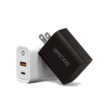 PD30W雙孔快速充電器(IBC009) 黑