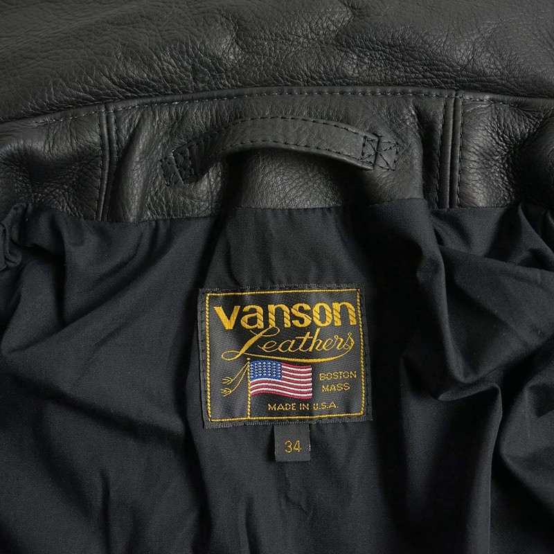 バンソン VANSON エンフィールド 襟付きシングルライダース