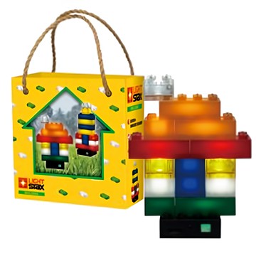 LIGHT STAX 手作小顆粒系列 亮亮積木 聲控版 亮亮屋 建築師手提袋DIY組  1盒