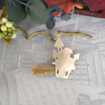 黃銅怪物屋迷你髮夾萬聖節