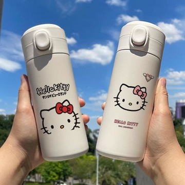 凱蒂貓保溫杯女孩兒童學生316不銹鋼可愛網紅水杯子hellokitty