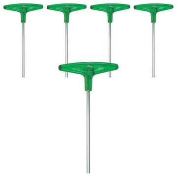 EIGHT no.018 3/32/ t型白金膠柄六角扳手 5支裝 日本 eight tool  1組