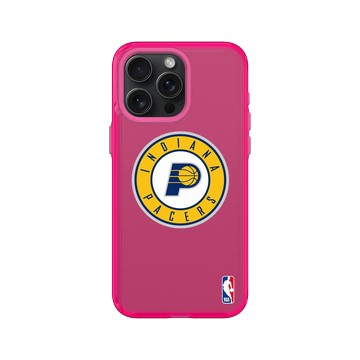 iPhone 15 Pro Max Clear 粉漾桃 - NBA - Logo-印第安納溜馬 Indiana Pacers