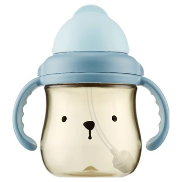 Simba 小獅王辛巴 好樂飲PPSU防漏滑蓋學習水杯  安安藍  250ml  1個