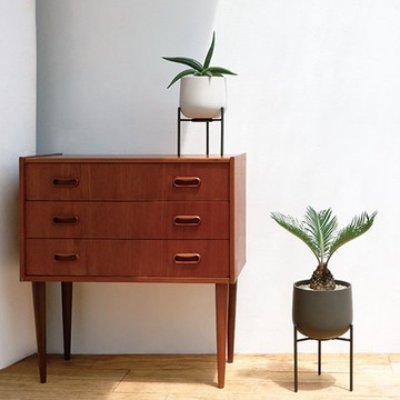 日本KINTO PLANT POT 211 附架陶瓷花盆16cm/共兩色