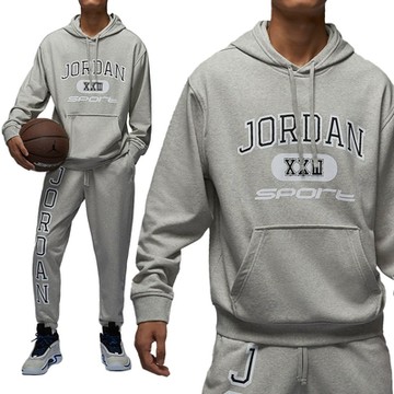 Nike Jordan Sport Crossover 男款 灰色 速乾 毛圈布 寬鬆 連帽 長袖 FV8627-050