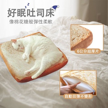 【快速出貨】自動彈回吐司坐墊+荷包蛋棉被 #仿真抱枕