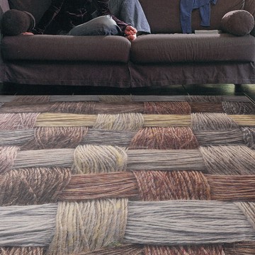 比利時 3D印花絲質地毯 交織 115x170cm