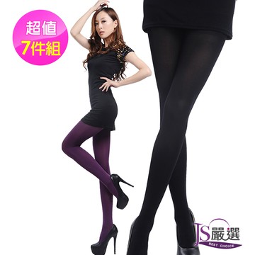【JS嚴選】天鵝絨防勾絲顯瘦褲襪(1514褲襪*7雙)