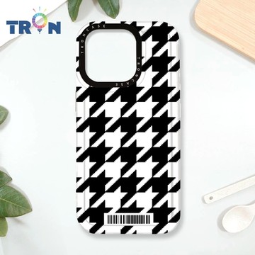 TRON IPHONE 16 PRO 雙色千鳥紋 防摔 MAGSAFE 磁吸 太空載具殼 透白 手機殼