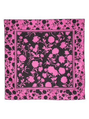 Versace - Floral Silhouette-print silk foulard - women - Silk - One Size - Purple