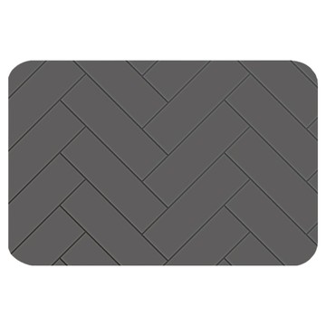 B plus 瑪思特 30秒瞬吸 石板紋系列 軟式珪藻土吸水地墊  礦岩灰  60 x 40 x 0.5cm  1個