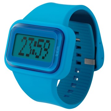 o.d.m.  Raibow 跳躍彩色人生電子錶-藍/43mmx45mm