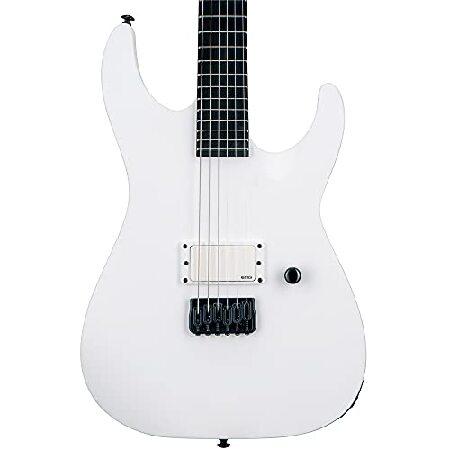 ESP String LTD M-HT Arctic Metal Electric Guitar, Snow White Satin, Right, (LMHTARMSWS)