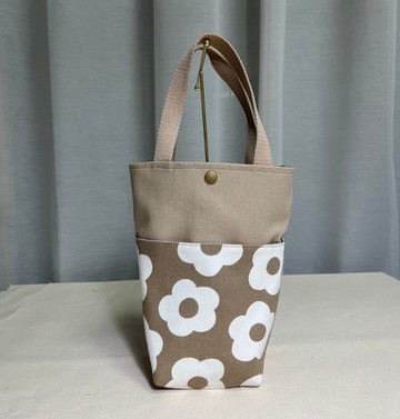 環保飲料散步包 - 防潑水內裏 可手提/肩側背 - 卡其色系