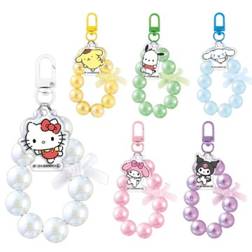 小禮堂 Sanrio 三麗鷗 壓克力串珠吊飾 (珍珠款) Kitty 酷洛米 帕恰狗