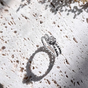 清新玫瑰 | 麻花扭轉純銀戒指