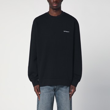 Script Embroidery Black Sweatshirt