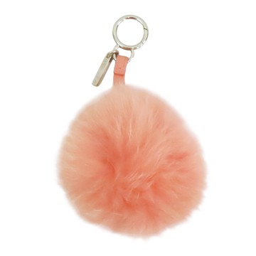 FENDI 芬迪 粉橘色 毛絨 掛飾【二手名牌BRAND OFF】