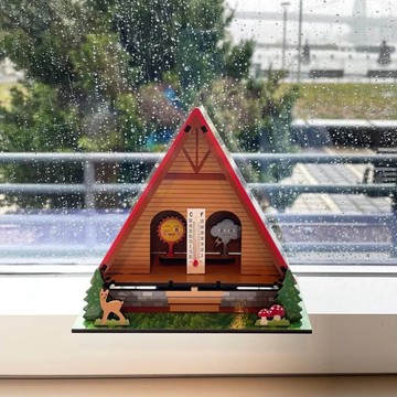 Kikkerland  DIY 瑞士小屋氣象濕度計