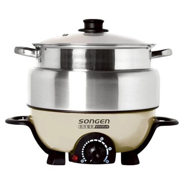 SOnGEn 松井 不鏽鋼蒸煮烤多功能料理鍋 3L 原廠保固  SG-830P