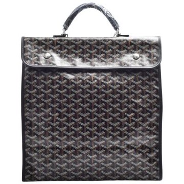 GOYARD 經典Saint Léger系列印花防水帆布後背包(黑色)