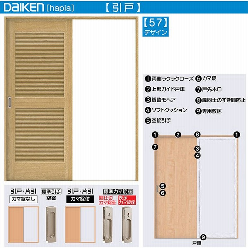 Daiken室内ドア Hapia ハピア リビングドア 引戸 片引き戸 価格帯円 57デザイン 高さ 45mm 通販 Lineポイント最大0 5 Get Lineショッピング