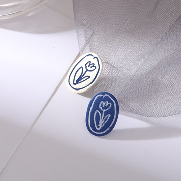 S925銀針法式復古花朵耳釘網紅氣質耳飾品2021年新款潮耳環女耳夾