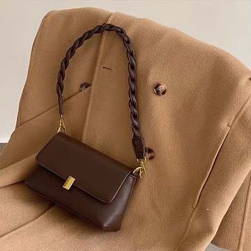 免運🔮小衆高級感複古腋下包韓國小包包女復古百搭單肩包斜挎包編製肩帶小方包 真皮質感側背包 斜背包 通勤包 托特包 手提包