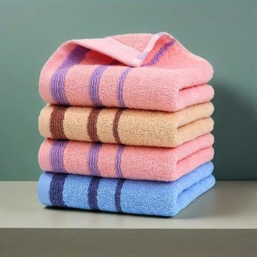 3條裝純棉刺繡毛巾批發 成人家居日用柔軟吸水素色洗臉巾定制logo