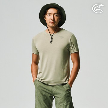 ADISI 男天絲鋅離子消臭快乾修身圓領T AL2211050 (S-2XL) / 防曬 抗UV 涼感 親膚 除臭 抗菌 抗靜電 吸濕排汗