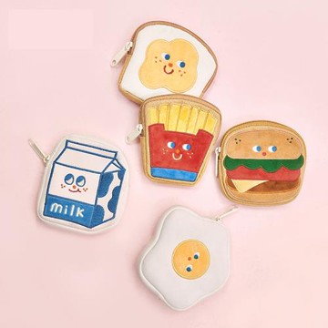 可愛零錢包女迷你小掛件鑰匙包毛絨卡通硬幣手拿包迷你布藝收納包