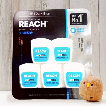 COSTCO代購 好市多 麗奇 REACH 含氟潔牙線組 50公尺 5入 含氟 牙線 潔牙線 無香 牙齒清潔 齒縫清潔