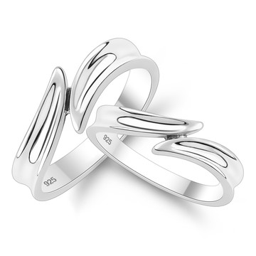 925純銀情侶對戒．戒指．尾戒．執子之手．客製刻字