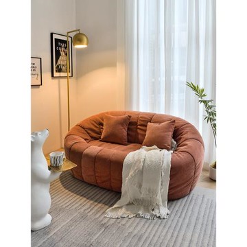 北歐家用小戶型網紅臥室客廳陽臺休閑懶人沙發雙人位可拆洗南瓜椅