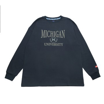 NCAA 長T 深綠色 密西根LOGO 休閒 薄長T 中性 7355100570