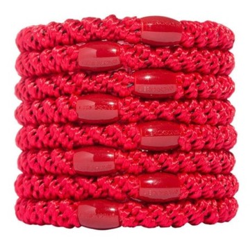 美國 L. Erickson 彈力髮圈-Red 粗款髮圈 原裝8入 不咬髮 名牌髮圈【南風百貨】