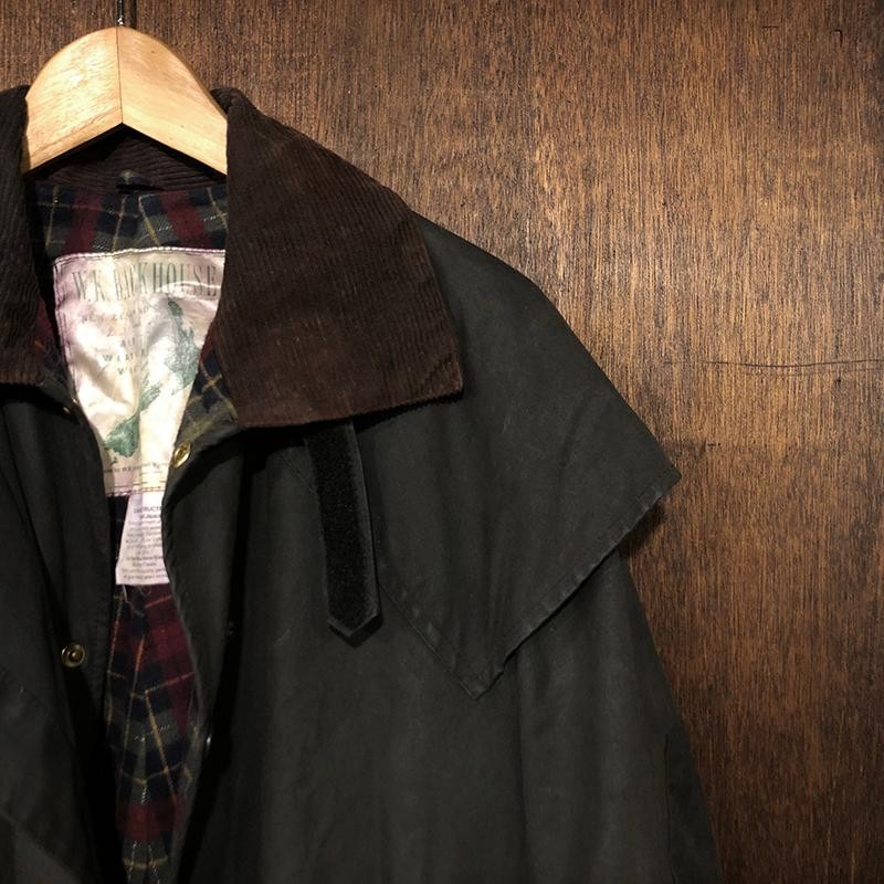 Backhouse Barbour Oild Cotton Stockman's Riding Coat Black バック