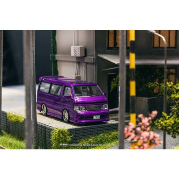 Tarmac 1/64 Toyota Hiace Wagon Custom Purple 貨車 廂型車 露營車 模型車
