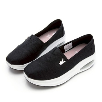 PLAYBOY 午後時光輕甜休閒氣墊鞋-PY1050黑