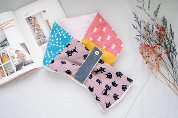 嬰兒圍巾 兒童圍巾│ 拼貼個性風系列:::俏皮黑貓