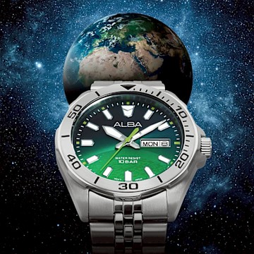 ALBA 雅柏 Planet Series 星系宇航 限量 Earth 地球手錶 雙12購物節 送禮首選-42mm(AV3579X1/VJ43-X044G)