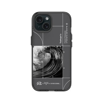 iPhone 15 Clear 酷墨灰 - Ocean Collection: Let's Sea 海洋系列：一路向海 - 衝一道黃金比例之浪（大溪地）