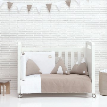 西班牙 ALONDRA｜棉布床圍 細沙褐 60x120